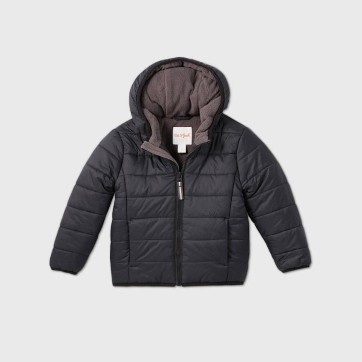 Toddler Puffer Jacket - Cat & Jack Black