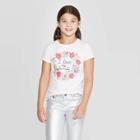 Petitegirls' Short Sleeve I Love My Family Graphic T-shirt - Cat & Jack Cream Xl, Girl's, White