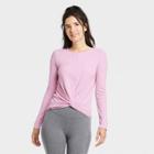 Women's Long Sleeve Twist-front T-shirt - All In Motion Lilac Xs, Women's, Purple