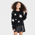 Girls' Fuzzy Printed Sweater - Art Class Black