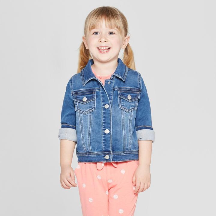 Toddler Girls' Jean Jackets - Cat & Jack Blue