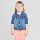 Toddler Girls' Jean Jackets - Cat & Jack Blue