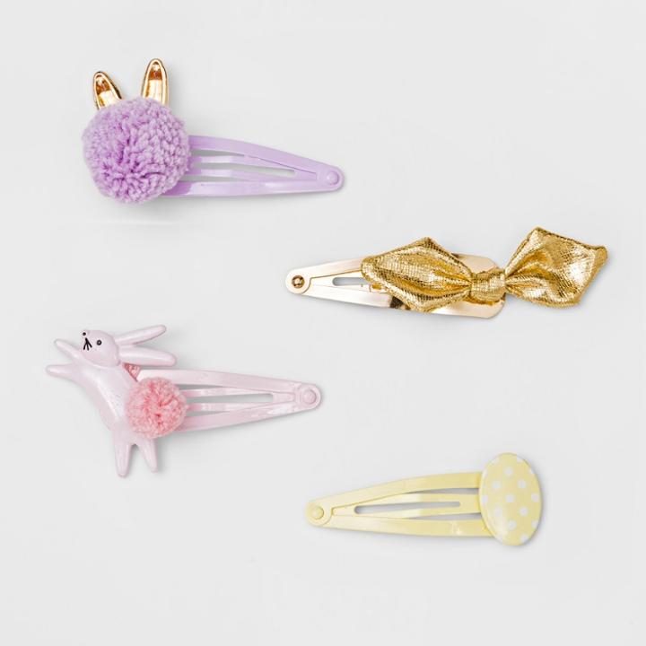 Girls' 4pk Easter Egg Hunt Hair Clips - Cat & Jack,