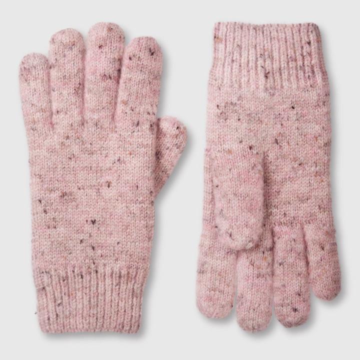 Isotoner Adult Recycled Knit Gloves - Blush