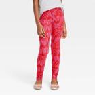 Girls' Valentine's Day 'heart' Leggings - Cat & Jack Rose Red