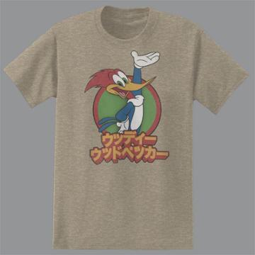 Woodys Men's Woody Woodpecker Short Sleeve Graphic T-shirt - Oatmeal Heather