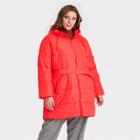 Women's Puffer Jacket - A New Day Red X
