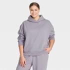 Women's Plus Size Hooded Sweatshirt - A New Day Dark Gray
