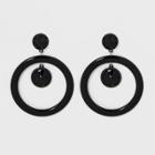 Sugarfix By Baublebar Crystal Mod Hoop Earrings - Black, Girl's