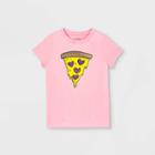 Girls' Pizza Love Graphic Short Sleeve T-shirt - Cat & Jack Pink