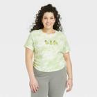 Rugrats Women's Plus Size Reptar Synched Baby Short Sleeve Graphic T-shirt - Green