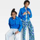 Black History Month Target X Sammy B Adult Cropped Shacket - Blue