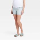Over Belly Maternity Jean Shorts - Isabel Maternity By Ingrid & Isabel Light Wash