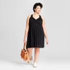 Women's Plus Size Knit Cross Back Dress - Universal Thread Black X
