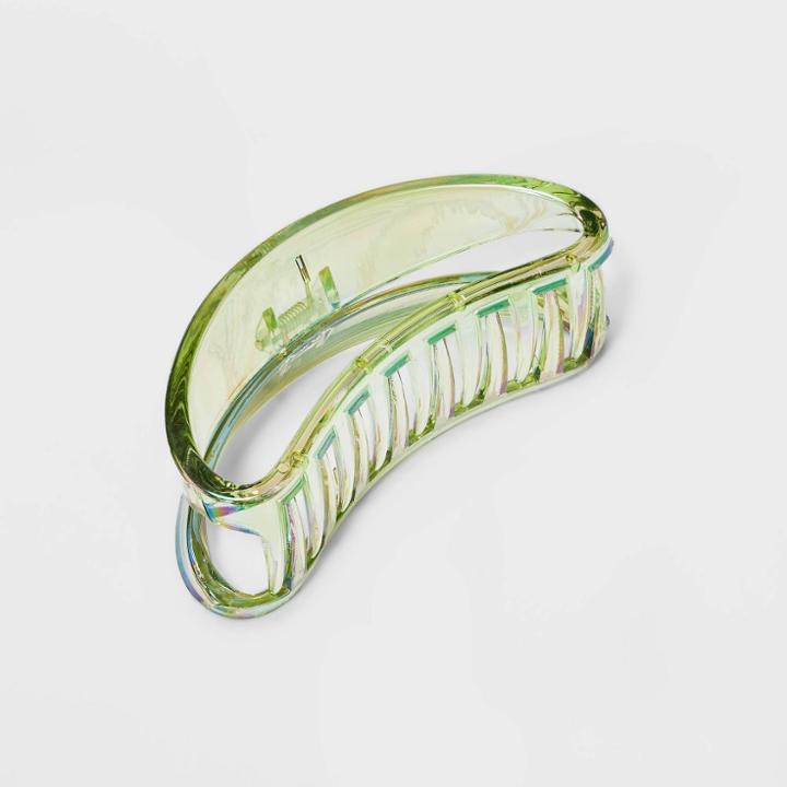 Jumbo Iridescent Claw Hair Clip - Wild Fable Green