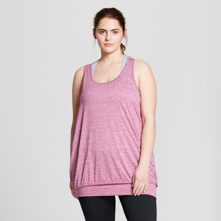Women's Plus-size Banded Bottom Tank Top - C9 Champion Grapevine Heather