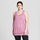 Women's Plus-size Banded Bottom Tank Top - C9 Champion Grapevine Heather