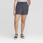 Women's Plus Size Mid-rise Utility Shorts - Universal Thread Gray
