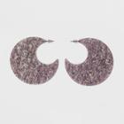 Thick C Hoop With Glitter Acrylic Earrings - Wild Fable,