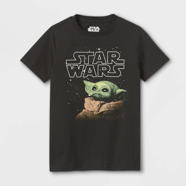 Boys' Star Wars Baby Yoda Short Sleeve T-shirt - Black
