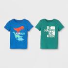 Toddler Boys' 2pk Graphic Short Sleeve T-shirt - Cat & Jack Blue/green