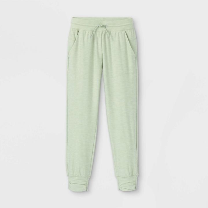 Girls' Soft Jogger Pants - All In Motion Green Heather