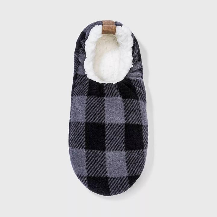 Fuzzy Babba Men's Buffalo Check Low-cut Socks - Black/gray