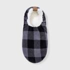 Fuzzy Babba Men's Buffalo Check Low-cut Socks - Black/gray