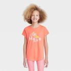 Girls' Short Sleeve 'move' Graphic T-shirt - All In Motion Coral Orange