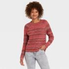 Women's Crewneck Pullover Sweater - Knox Rose Stripe Xs,