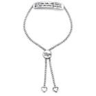 Target Stainless Steel A Mother Holds A Child's Hand Adjustable Bracelet - Silver