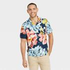 Men's Short Sleeve Button-down Camp Shirt - Goodfellow & Co Coral Pink