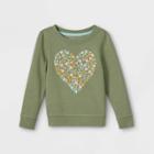 Toddler Girls' Fleece Pullover Sweatshirt - Cat & Jack Green
