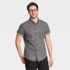 Men's Standard Fit Stretch Denim Short Sleeve Button-down Shirt - Goodfellow & Co Zodiac Knight