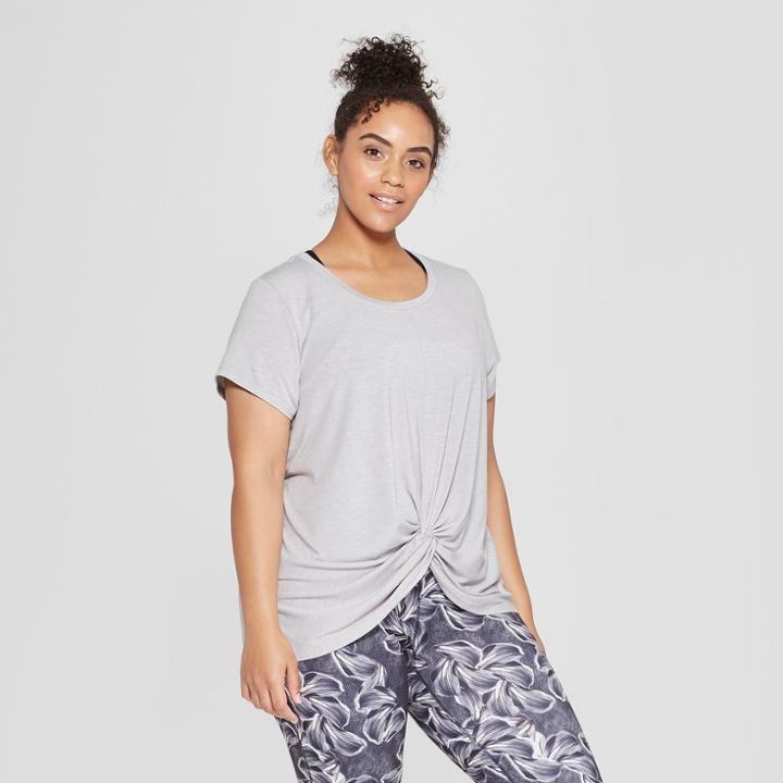 Women's Plus Size Core Twist T-shirt - C9 Champion Heather Gray