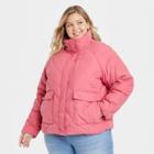 Women's Utility Puffer Jacket - Universal Thread Pink
