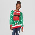 Kids Elf Christmas Ugly Sweater - Well Worn Green Xl, Kids Unisex