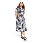 Women's Gingham Button-front Shirtdress - Lisa Marie Fernandez For Target Black/white Xxs