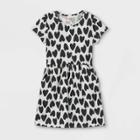 Girls' Printed Jersey Short Sleeve Knit Dress - Cat & Jack Cream