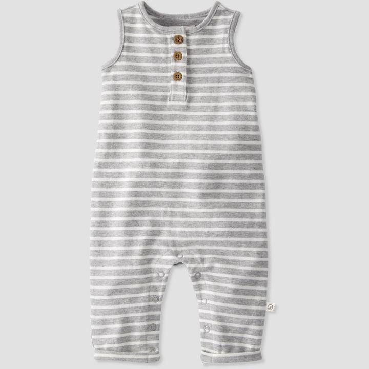 Baby Striped Jumpsuit - Little Planet By Carter's Gray