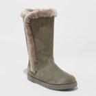 Women's Daniela Wide Width Suede Tall Boots - Universal Thread Gray 8w,