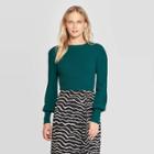 Women's Crewneck Pullover Sweater - Who What Wear Green