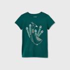 Girls' Short Sleeve Peacock Graphic T-shirt - Cat & Jack Green