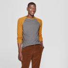 Men's Standard Fit Long Sleeve Baseball T-shirt - Goodfellow & Co Railroad Gray