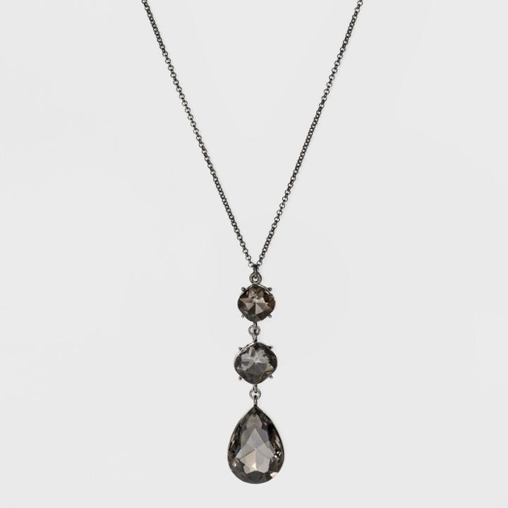 Long Pendant Stone Necklace - A New Day Hematite,