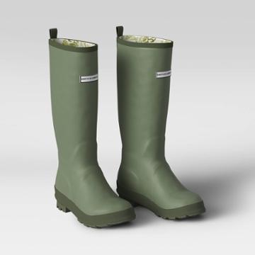 Smith & Hawken Women's Tall Rain Boots Green 7 -