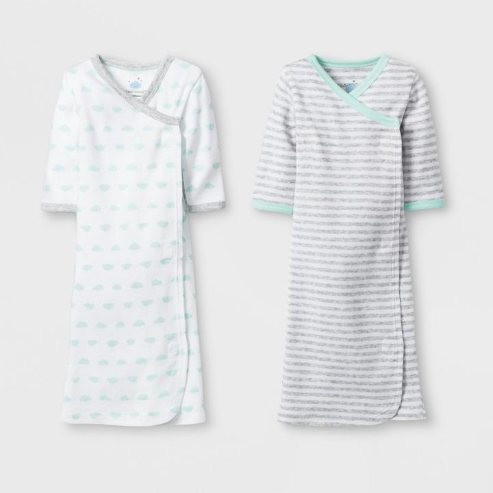 Baby Girls' In The Clouds 2pk Gown - Cloud Island White