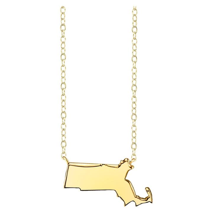 Los Angeles Footnotes State Pendant - Gold, Girl's,