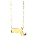 Los Angeles Footnotes State Pendant - Gold, Girl's,
