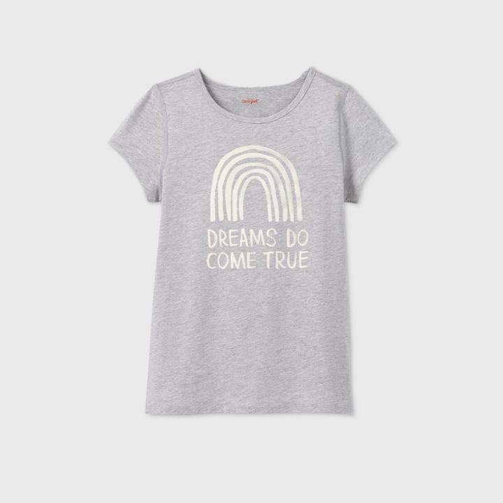 Girls' Adaptive Rainbow Graphic T-shirt - Cat & Jack Gray